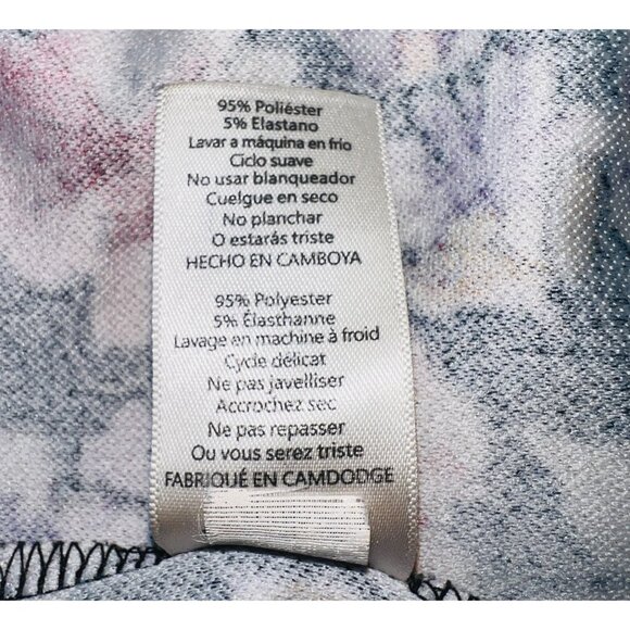 LuLaRoe Floral Short-Sleeve Fit & Flare Dress Pink Purple Large - Picture 5 of 5